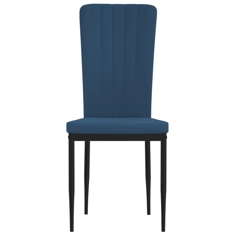 Set de 2 chaises de salle à manger en tissu velours bleu DEC025481