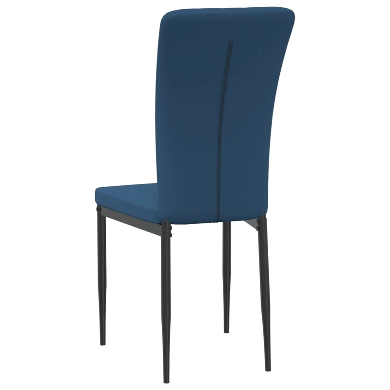 Set de 2 chaises de salle à manger en tissu velours bleu DEC025481