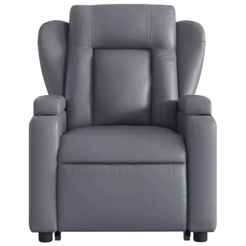 Fauteuil relax TV fonction de levage électrique très confortable en PVC gris DEC028383