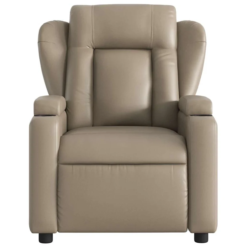 Fauteuil de relaxation TV fonction massage inclinable électrique en PVC couleur cappuccino DEC027132
