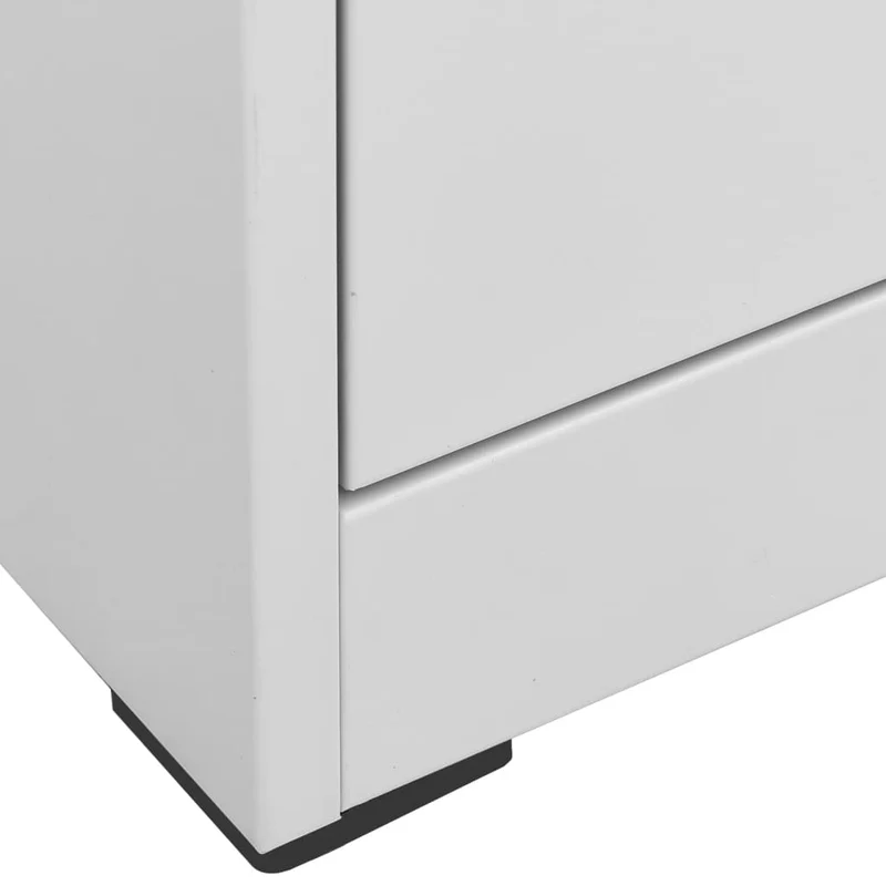 Caissons à tiroirs meuble de bureau armoire à dossiers 4 tiroirs 46 x 62 x 133 cm acier gris clair DEC024536