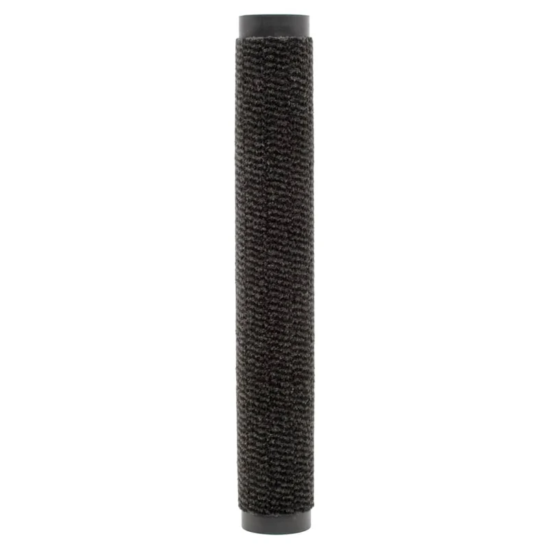 Paillasson touffeté 60 x 180 cm PP noir et caoutchouc DEC040674