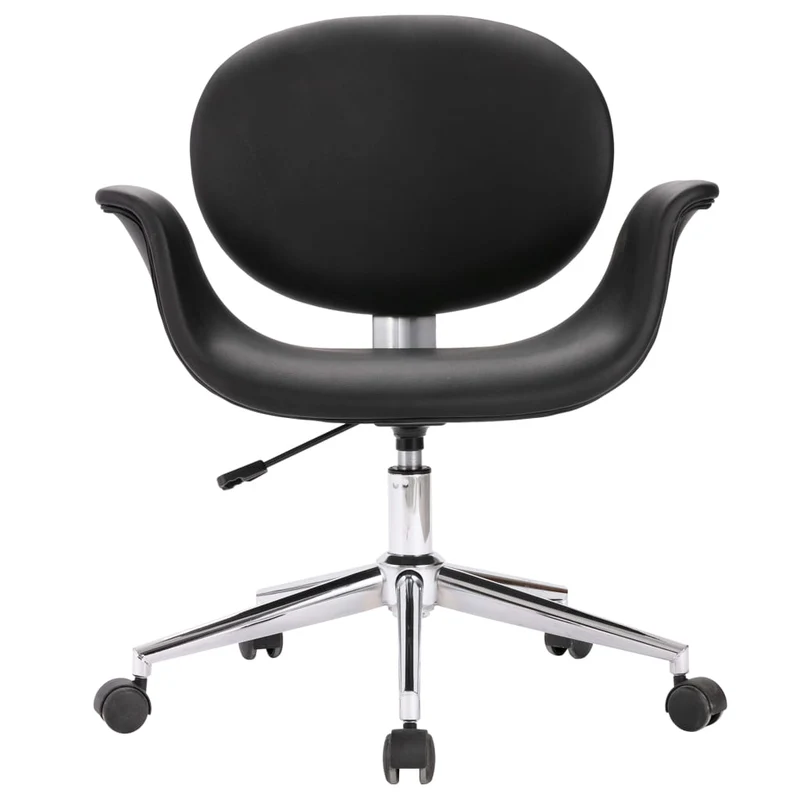 Lot de 2 chaises de salle à manger cuisine design contemporain synthétique noir CDS020811
