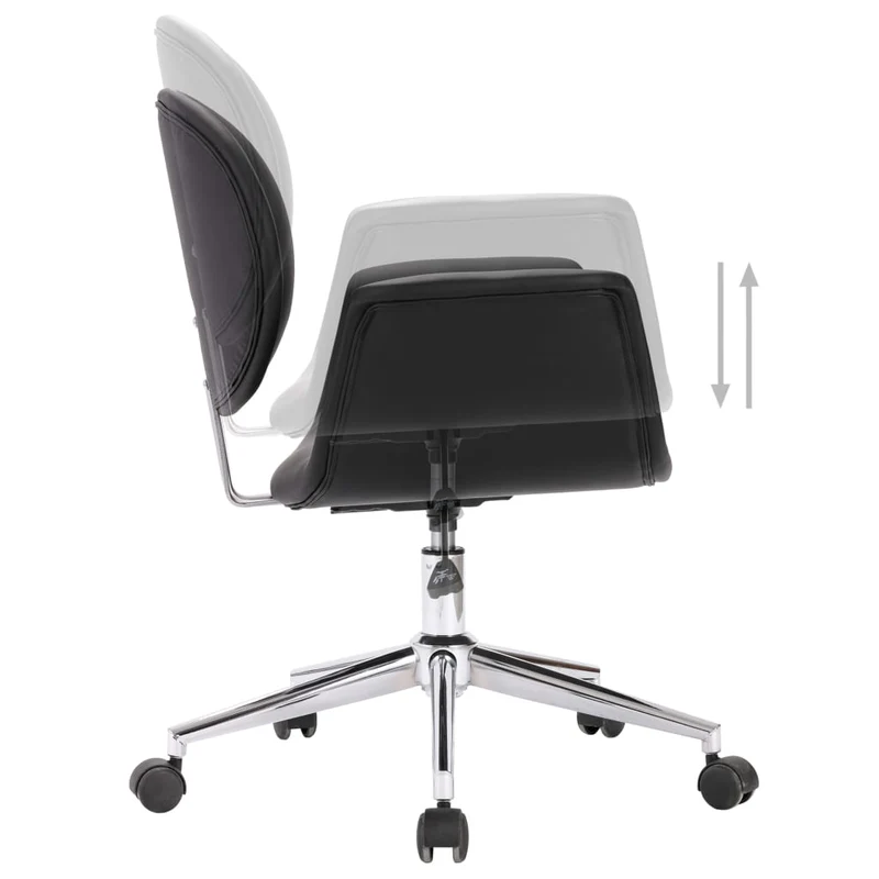 Lot de 2 chaises de salle à manger cuisine design contemporain synthétique noir CDS020811