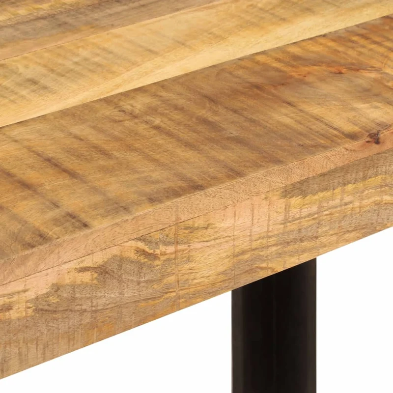 Table de salle à manger design rustique 120 x 60 x 76 cm bois de manguier massif DEC036658