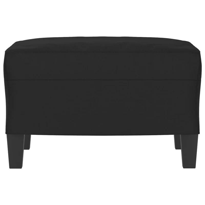 Repose-pieds tabouret 60 x 50 x 41 cm tissu microfibre noir et contreplaqué DEC030497