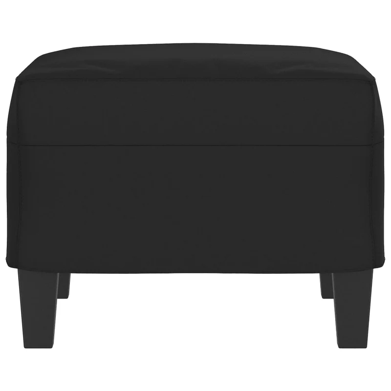 Repose-pieds tabouret 60 x 50 x 41 cm tissu microfibre noir et contreplaqué DEC030497