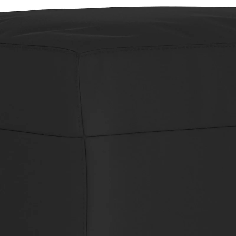 Repose-pieds tabouret 60 x 50 x 41 cm tissu microfibre noir et contreplaqué DEC030497