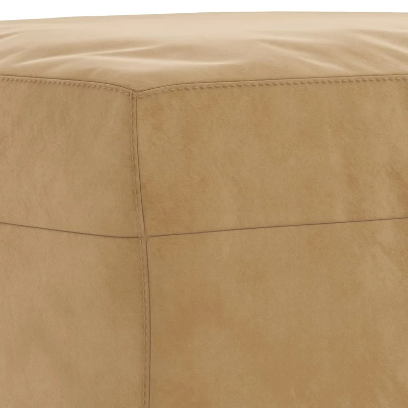 Repose-pieds tabouret 60 x 50 x 41 cm polyester marron et contreplaqué DEC030417