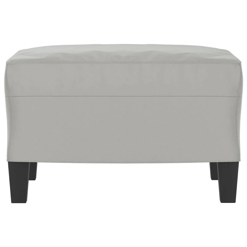 Repose-pieds tabouret 60 x 50 x 41 cm tissu microfibre gris et contreplaqué DEC030233