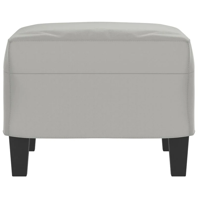 Repose-pieds tabouret 60 x 50 x 41 cm tissu microfibre gris et contreplaqué DEC030233