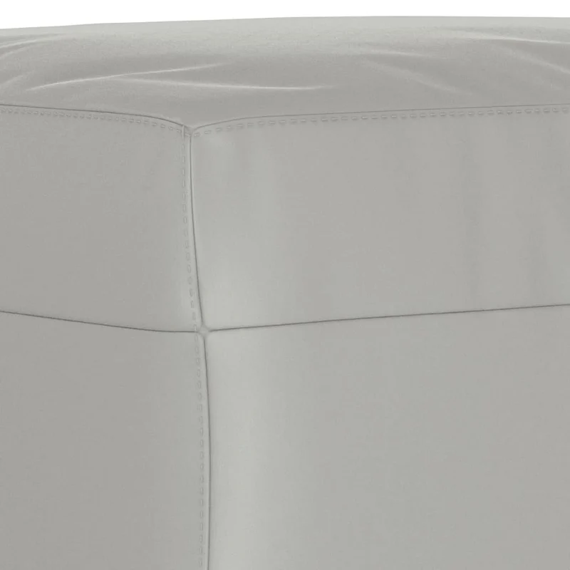 Repose-pieds tabouret 60 x 50 x 41 cm tissu microfibre gris et contreplaqué DEC030233