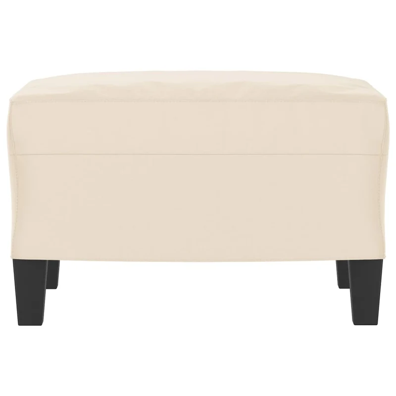 Repose-pieds tabouret 60 x 50 x 41 cm tissu microfibre beige et contreplaqué DEC030047