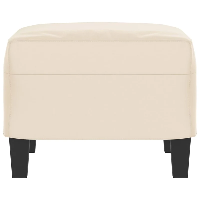 Repose-pieds tabouret 60 x 50 x 41 cm tissu microfibre beige et contreplaqué DEC030047