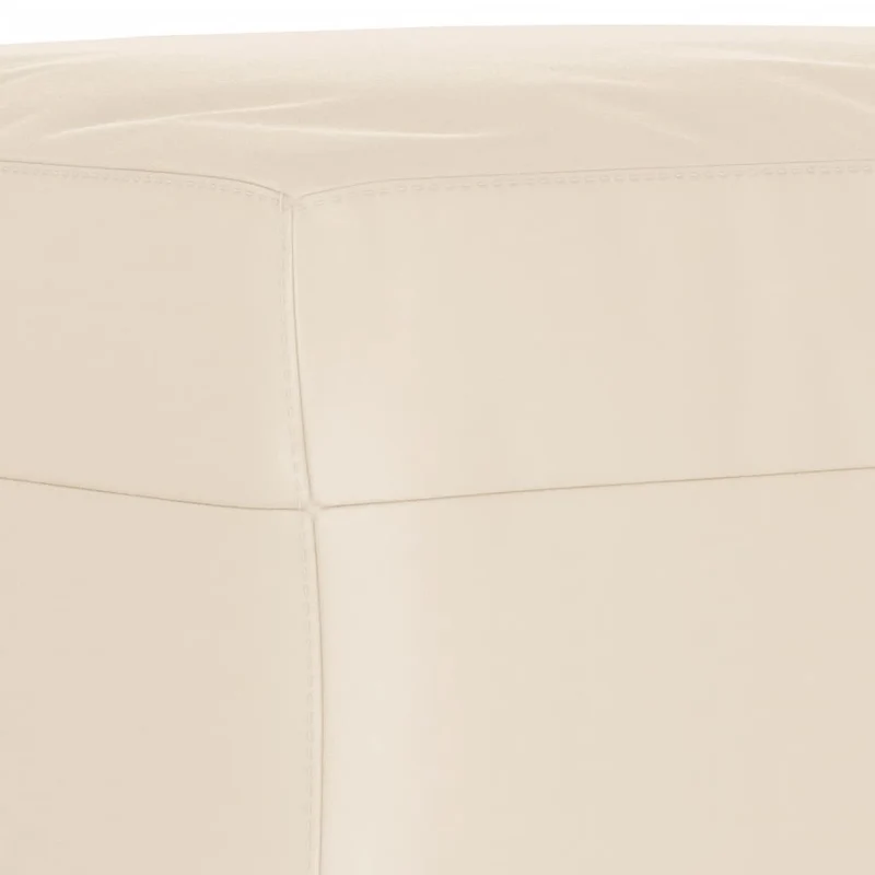 Repose-pieds tabouret 60 x 50 x 41 cm tissu microfibre beige et contreplaqué DEC030047