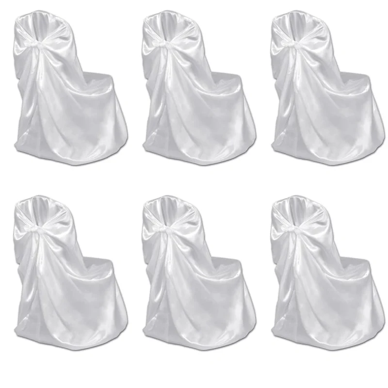 Housses de chaise pour banquet de mariage 12 pièces Blanc DEC022527