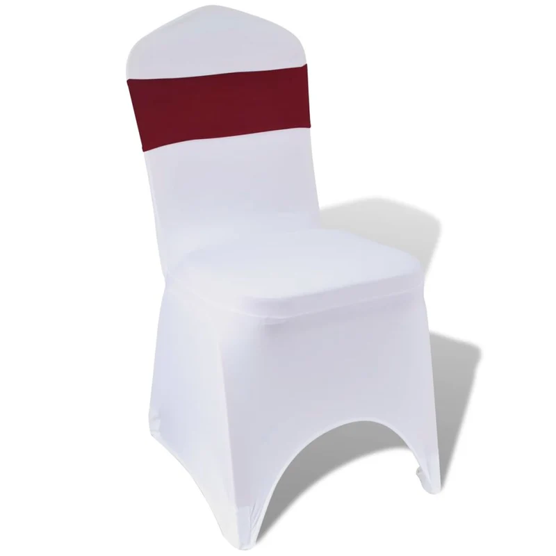 25 bandes de chaise décoratives extensibles bordeaux DEC022284