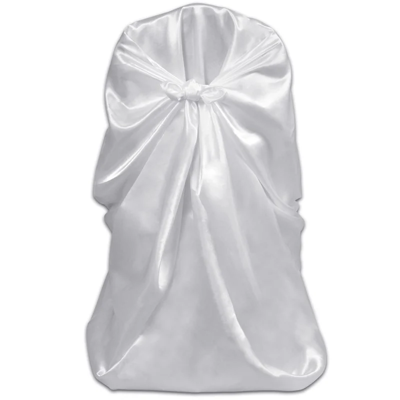 Housse de chaise blanche pour le banquet de mariage 6 pièces DEC022481