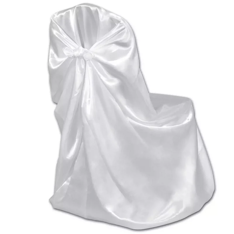 Housse de chaise blanche pour le banquet de mariage 6 pièces DEC022481