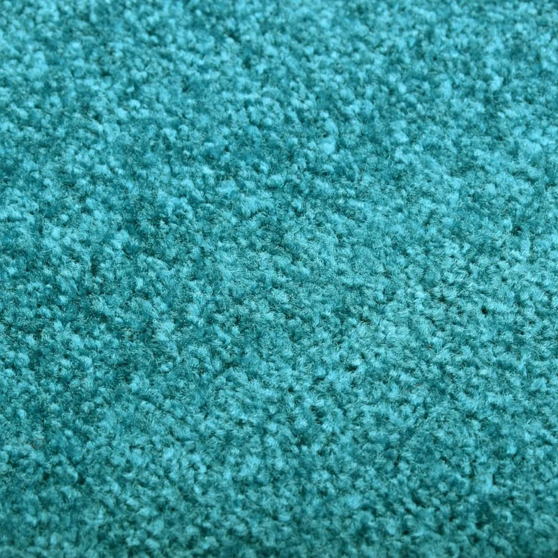 Paillasson lavable 120 x 180 cm polyamide Turquoise PVC antidérapant DEC040612
