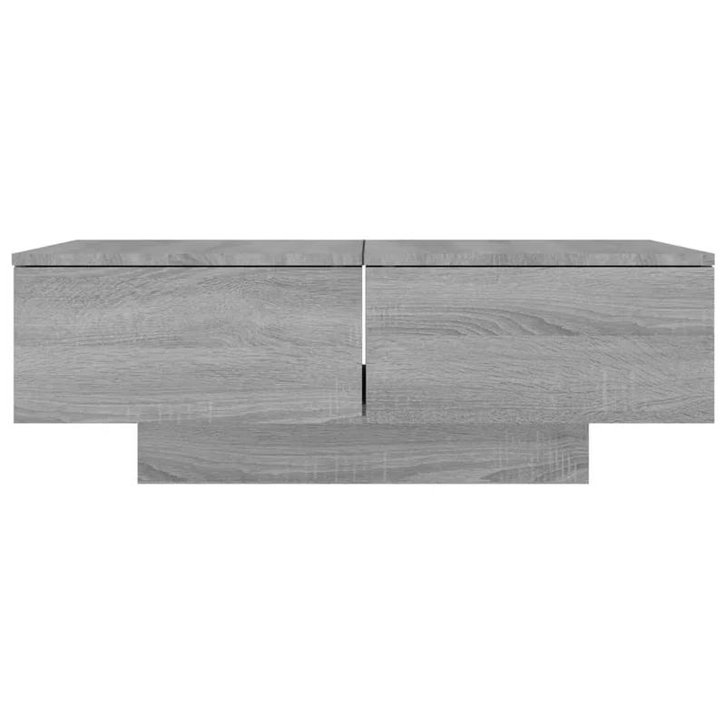 Table basse avec tiroirs 90 x 60 x 31 cm bois d'ingénierie gris DEC040160