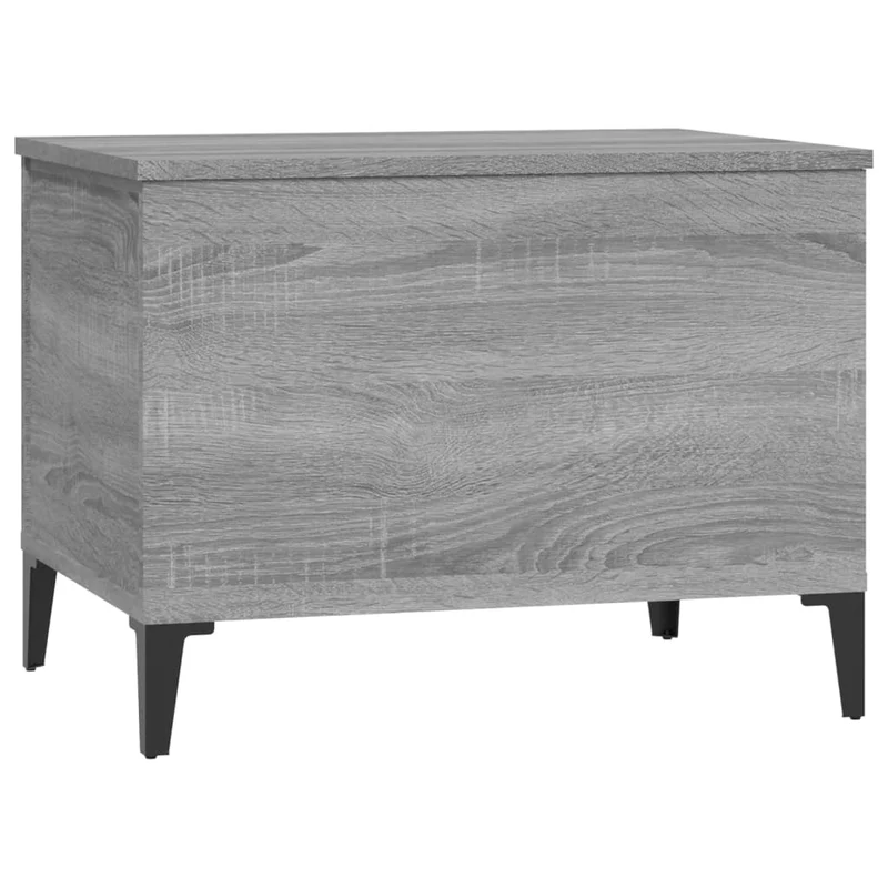 Table basse avec dessus relevable 60 x 44,5 x 45 cm bois d'ingénierie gris et métal DEC040056