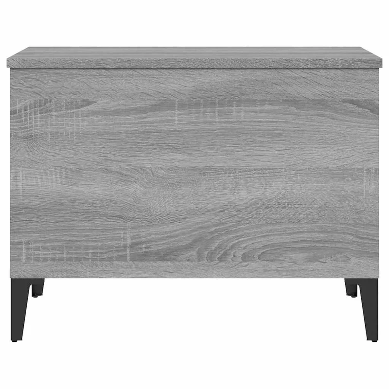 Table basse avec dessus relevable 60 x 44,5 x 45 cm bois d'ingénierie gris et métal DEC040056