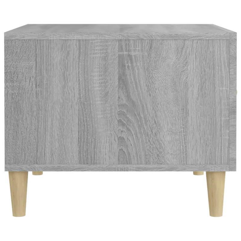 Table basse d'appoint avec tiroir 50 x 50 x 40 cm bois d'ingénierie gris DEC040032