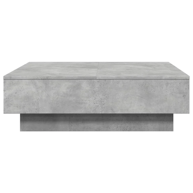 Table basse avec tiroirs design intemporel 90 x 90 x 28 cm aggloméré gris DEC039406