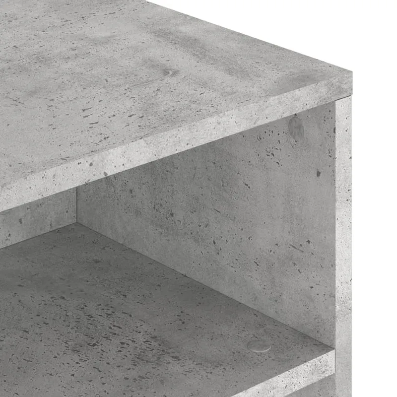 Table basse avec étagère design intemporel 90 x 55 x 42,5 cm bois d'ingénierie gris DEC039397