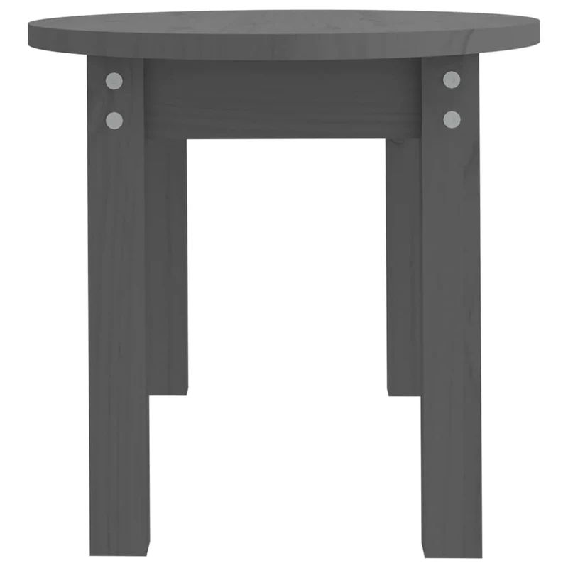 Table basse design intemporel 80 x 40 x 35 cm bois massif de pin gris DEC039196