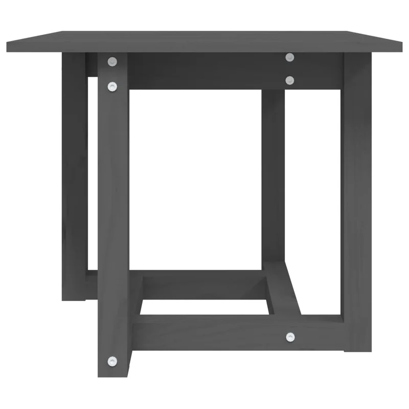 Table basse bout de canapé design intemporel 50 x 50 x 45 cm bois massif de pin gris DEC039180