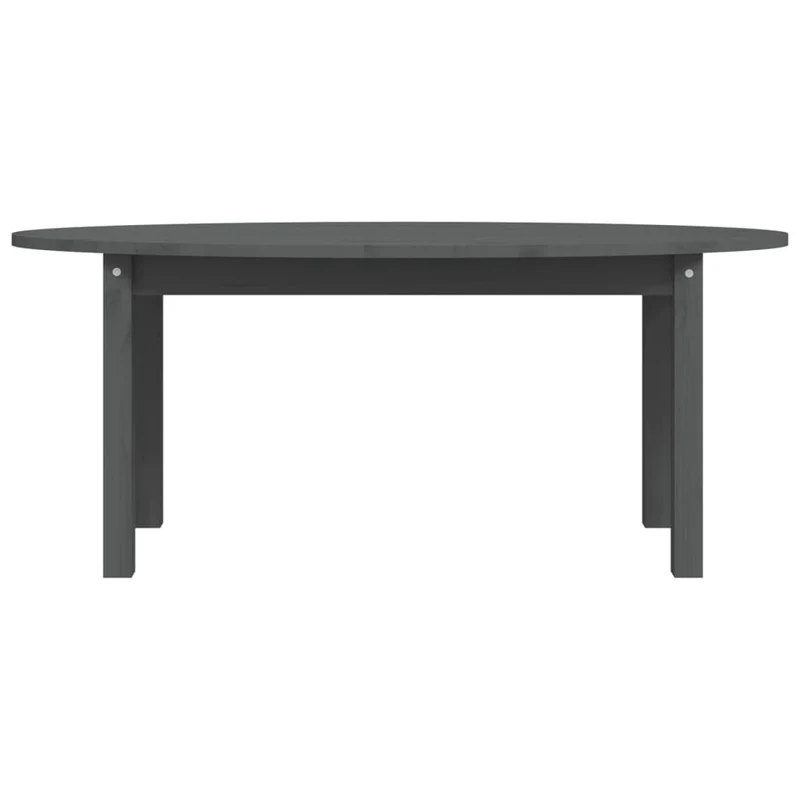 Table basse 110 x 55 x 45 cm bois massif de pin gris DEC039170