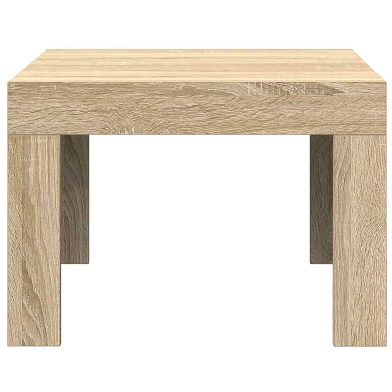 Table basse table d'appoint design intemporel 50 x 50 x 35 cm bois d'ingénierie couleur chêne DEC038944