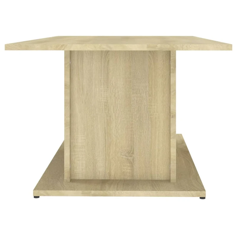 Table basse design intemporel 102 x 55,5 x 40 cm bois d'ingénierie couleur chêne DEC038910