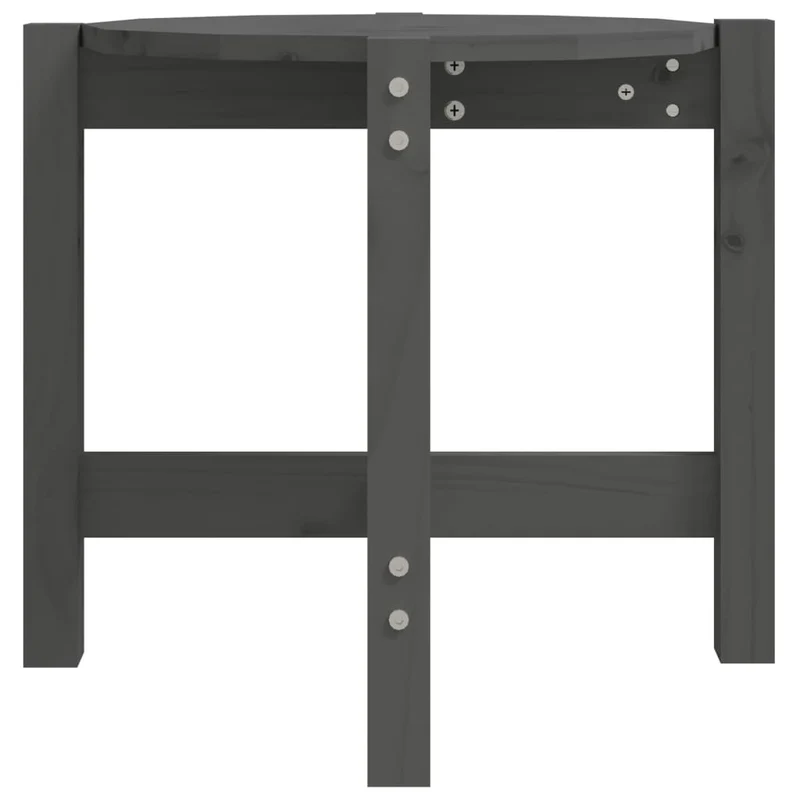 Table d'appoint table de chevet Ø 52,5 x 45 cm bois massif de pin gris DEC039417