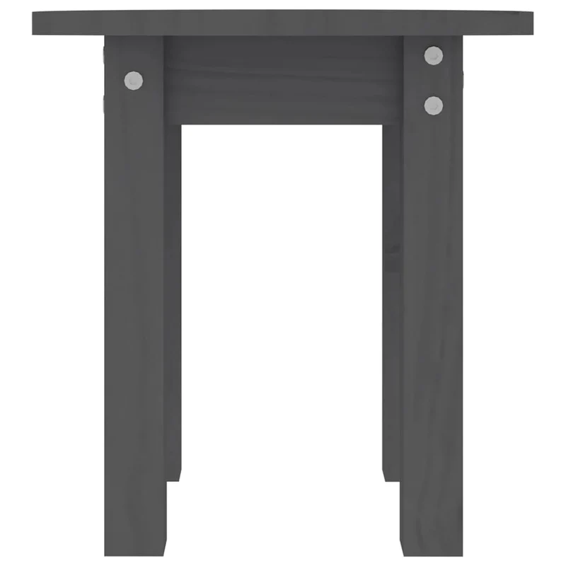 Table d'appoint chevet intemporel Ø 35 x 35 cm bois massif de pin gris DEC039413