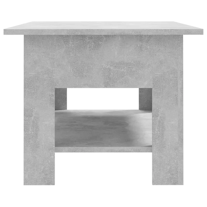 Table basse avec étagère design intemporel 102 x 55 x 42 cm bois d'ingénierie gris DEC039265