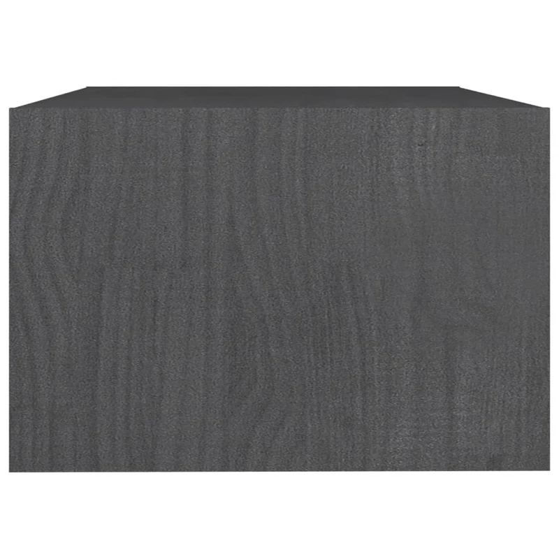 Table basse avec deux compartiments ouverts design moderne 75 x 50 x 33,5 cm bois de pin gris DEC039193