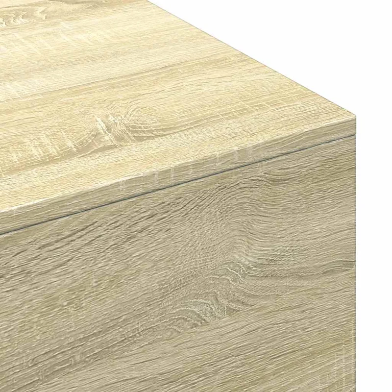 Table basse design rustique 100 x 49,5 x 31 cm bois d'ingénierie couleur chêne DEC038843