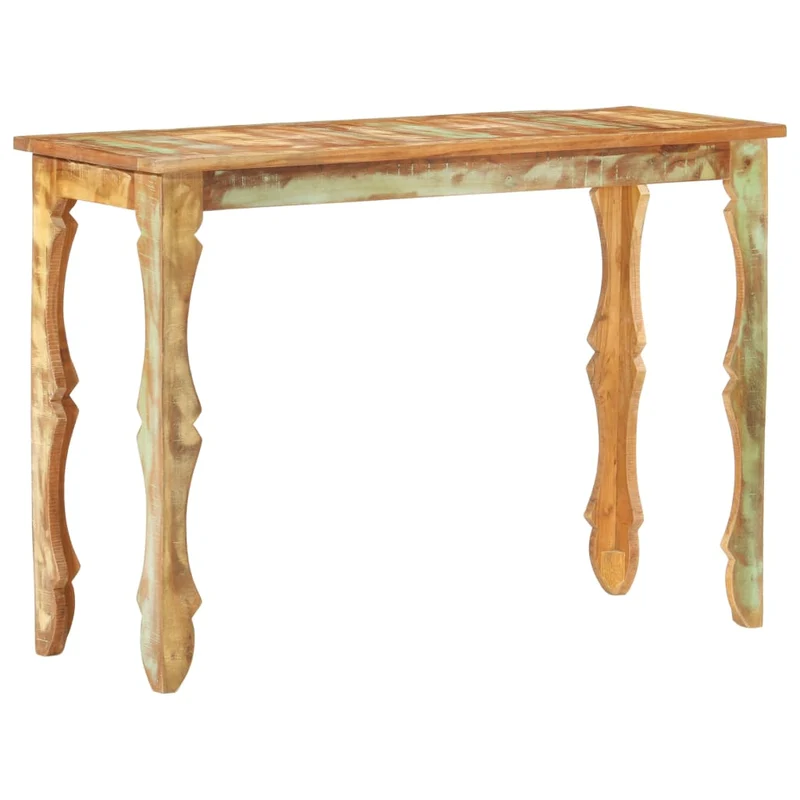 Table console 110 x 40 x 76 cm bois de récupération massif brun DEC031529