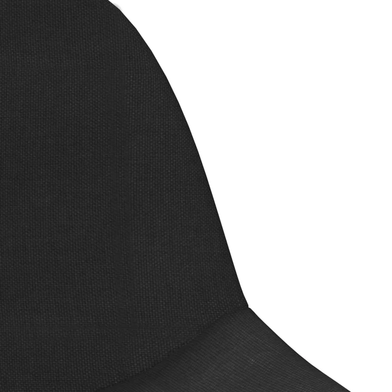 Lot de 2 tabourets de bar chaises hautes en tissu noir base en acier chromé DEC029819
