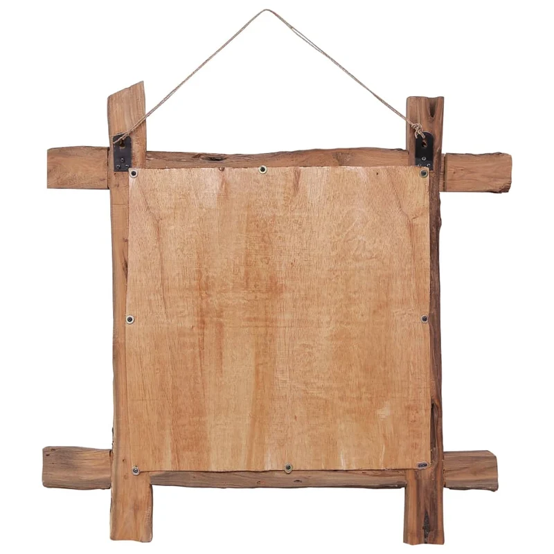 Miroir forme de bûches Naturel 70x70 cm Bois de récupération massif DEC022799