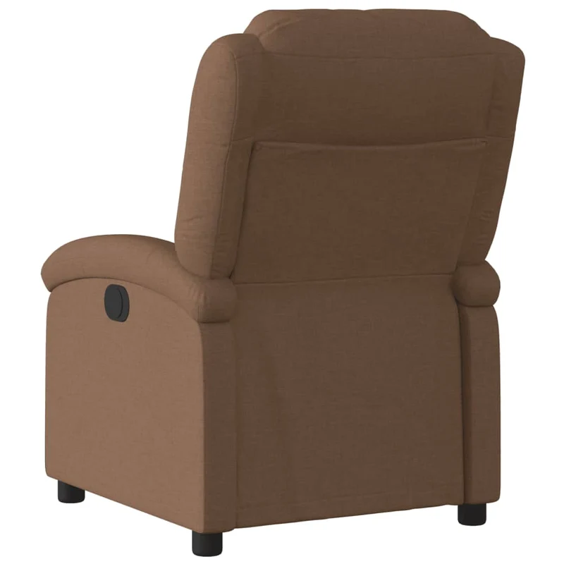 Fauteuil relax TV rembourrage confortable fonction d'inclinaison manuelle en tissu marron DEC028053