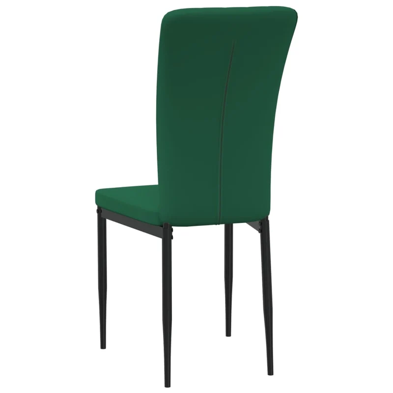 Set de 2 chaises de salle à manger en tissu velours vert foncé DEC025599