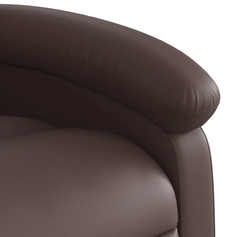 Fauteuil de relaxation TV fonction massage inclinable 6 points de massage en PVC marron DEC026995