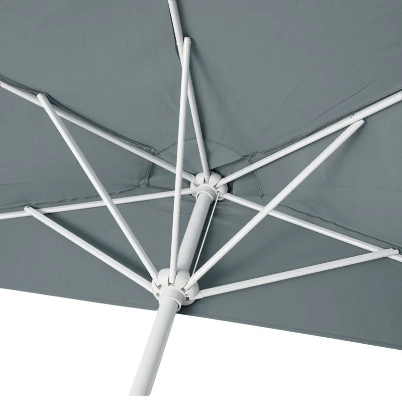 Demi parasol semi-circulaire balcon terrasse UV 50+ polyester/aluminium 3kg avec une portée de 300 cm anthracite sans support 04_0003897