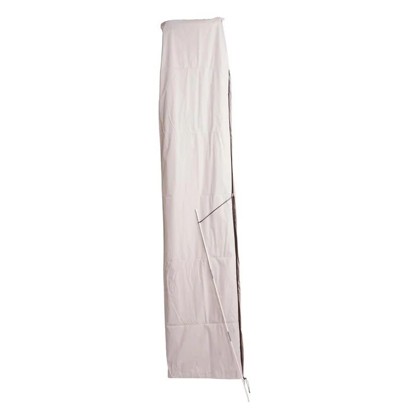 Housse de protection pour parasol déporté jusqu'à 3,5 m avec fermeture éclair gris crème 04_0002634