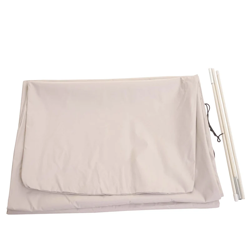 Housse de protection pour parasol déporté jusqu'à 3,5 m avec fermeture éclair gris crème 04_0002634