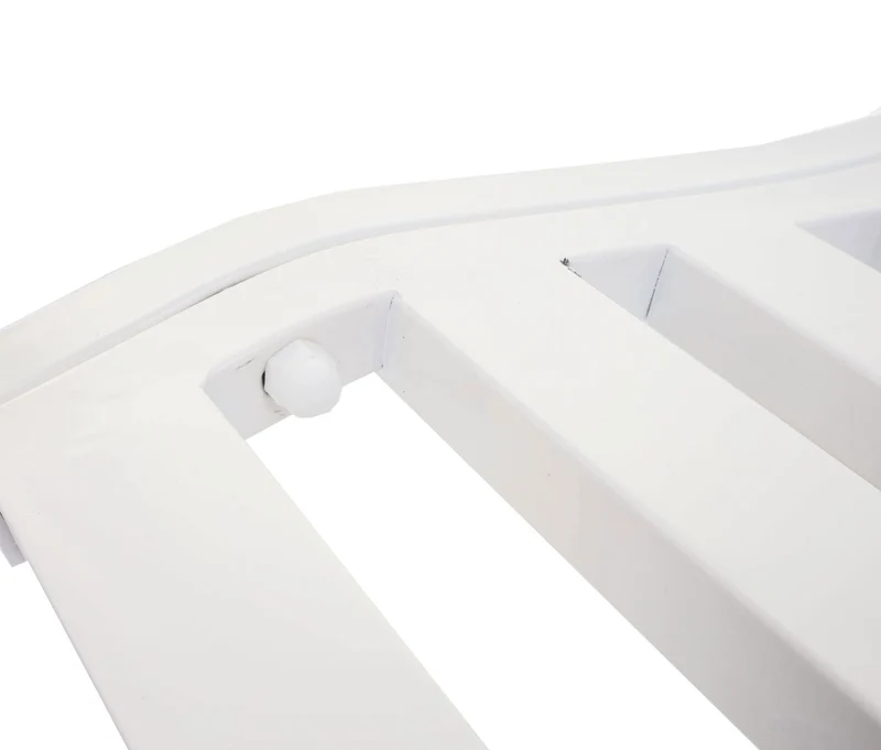 Banc de jardin acier revêtu de poudre 2 places blanc 04_0001119